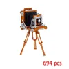 Bloklar Mini Bloklar Dijital Retro Film Kamera Eski Model Oluşturma Çocuk Boys Fikirler Set Fotoğraf Daktilo Cep Telefonu Yaratıcı R230701