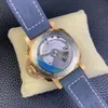 VS P.900 Integrated Movement Diameter 42mm Bronze Watch Case Vintage Suede Leather Strap Sapphire Crystal Glass One Way Rotation