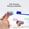 1/3PC Toothbrush Bracket Fish Silicone Toothbrush Holder Mini Cute Cartoon Toothbrush Base Bathroom Toothbrush Storage Tool