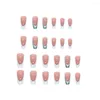 Kunstnagels 24 stks/set Nail Patches Stijlvolle Mooie Pailletten Ballet Franse Salon