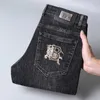 Designer de jeans masculino 2022 outono/inverno novo estilo slim fit pequeno reto cintura média marca M2RE