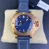 VS P.900 Integrated Movement Diameter 42mm Bronze Watch Case Vintage Suede Leather Strap Sapphire Crystal Glass One Way Rotation