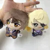 Plush dockor 10cm 4 Style Genshin Impact Tartaglia Zhong Li Fischl Traveller Plush Pendant Toy Doll Mini Keychain Ryggsäck för gåva 230629