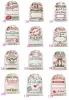 Stock Santa Sack Bags Christmas Decoration Linen Drawstring Cloth Bag Gift Pouch 12 styles DHL Shipping i0704