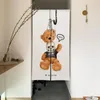 Cortina Animal Engraçado Porta Noren Cute Bear Dog Cortinas Sala de Estar Quarto Porta Divisória Cozinha Entrada Pendurado Meia Cortina