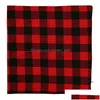 Pillow Case Christmas Buffalo Check Plaid Throw Ers Cushion Cases For Farmhouse Home Decor Red And Black 18 Inch Jk2010Xb Drop Deliv Dhl98