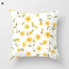 Almofada/decorativa série amarela desenho animado flores capa de sofá itens domésticos decoração para casa capa de almofada geométrica macia R230629