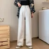 Women's Jeans 2023 Women White Casual Arrival Autumn Korean Style All-match Loose High Waist Female Wide Leg Denim Pants