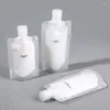 Storage Bottles 10PCS Portable Travel Fluid Makeup Packing Bag Transparent Clamshell Packaging Spout Pouch Refillable Empty Squeeze