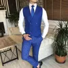 2023 Stripe Hommes Groom Tuxedos Slim Fit Peaked Revers Business Formal Tuxedo Professional Grooms Wedding Dress Costume 3 Pièces Blazer Pantalon Gilet Costume Homme