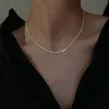 Glinsterende modieuze snake bone titanium stalen ketting dames superieur gevoel eenvoudig paar sleutelbeenketting Geselecteerde liefhebberscadeaus voor vrouwen Y23164