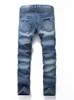 Mens Jeans Men Casual Biker Denim Stretch Pants Solid Regular Fit Male Street Pant Vintage Youth Stor storlek 230629