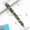 Ballpoint Pens Rhinestone Bling Metal Black Ink Medium Point 1Mm Gift Pen For Christmas Wedding Birthday Xbjk2112 Drop Delivery Offi Dhv8Y