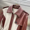 Frauen Trenchcoats Frühling Herbst Designer frauen Hohe Qualität Schaffell Echtes Leder Vintage Mantel Chic Gürtel Mantel B964