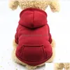 Vêtements pour chiens Vêtements pour animaux de compagnie Pull Denim Pocket Sporty Dogs Cat Warm Puppy Festival Decoration Bt814 Drop Delivery Home Garden Supplies Dhzwe