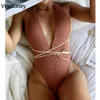 Swim wear VigorCasey 2023 Solid Strapped Swimwear Women Sexy High Waist Cut One Piece Swimsuit Monokini Backss Hollow Belt Bathing Suit HKD230628