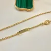 Long 4/four-leaf clover necklace Women's designer necklace Women Classic large fritillary necklace sweater chain Luxury emerald women's pendant necklace Length 90cm