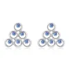 Boucles d'oreilles ER-00244 bijoux coréens pyramide plaqué argent femmes accessoires 1 dollar articles saint valentin cadeau