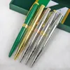 Pens MSS Classic Classic High Quality Rlx Metal Grid Ballpoint Pen Sinellerie de bureau Écriture Écriture Smooth with Box Set