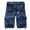 Herren Shorts Sommer Baumwolle Cargo Männer Mode Multi Tasche Einfarbig Kausal Lose Outdoor MID Kein Gürtel 230629