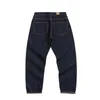 Mens Jeans Red cloth jeans mens heavy washed small straight Japanese retro dark tough denim trousers 230629