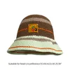 와이드 브림 모자 버킷 크로 셰 뜨개질 스트라이프 모자 여성용 통기성 여러 가지 빛깔의 직조 성인 십대 여름 어부 230629