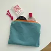 Saco de coisas para meninas Bolsa de maquiagem xadrez Algodão e linho Cosmético Bolsa com zíper Simples Portátil Grande capacidade de armazenamento Moda 230629