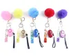 Card Grabber Household Self Defense Keychains Women Fashion Cute Credit Cards Puller Pompom Acrylic Debit Bank For Long Nail Atm Rabbit Fur