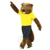 Nouveau Costume de mascotte de castor brun foncé de sport pour adultes Mascotte de lycée Ad Apparel