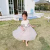 Party Dresses Summer Girl Backless Dress 2022 Korean Style Baby Shortsleeved Rainbow Color Princess Fluffy Mesh Dresses Girls Toddler Clothes x0629