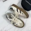 Boots Couple shoes for woman classic sneaker autumn leather retro low cut lace up casual plus size 44 230628