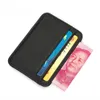 2024 2024 100% Sheepskin Genuine Leather Credit Card Case Mini ID Card Holder Small Purse For Man Slim Men's Wallet Cardholder