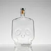 700ml Glass Wine Dispenser Creative Square Skull Decanter Whiskey Bottle With Airtight Stopper Square Skull Home Bar Dispenser L230620