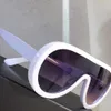 Weiße übergroße Pilotensonnenbrille mit blauem Farbverlauf für Damen, Sommersonnenbrille, Sonnenbrille, UV400-Brille mit Box