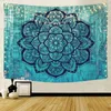 Halılar Mandala Duvar Asılı Goblen Boho Geometrik Desen Halı Atma Piknik Plaj Mat Uyku Battaniyesi Mikrofiber 95x73 cmDuvar Halıları