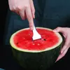 2-in-1 Watermelon Fork Slicer Cutter Portable Stainless Steel Slicer Fruit Salad Knife Fork Carving Gadgets for Family Parties