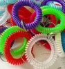 Keychains 40 Pcs Wristlet Stretchable Plastic Wrist Keychain Bracelet Coil Band Key Ring Chain Holder Tag