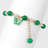 Bracelets porte-bonheur mode papillon pendentif Bracelet fait à la main coloré en céramique cristal perlé pour femmes fille bohème bracelets bijoux