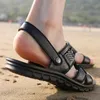 Sandales hommes cuir été classique chaussures pantoufles doux romain confortable chaussures de marche grande taille 48 230629