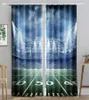 Curtain 3D Printing Football Star Stadium Curtains For Bedroom Window Living Room Decorative Sports Home Texitle Decor