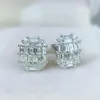 Серьги-гвоздики WPB Premium Women T Diamond прямоугольные женские роскошные ювелирные изделия блестящий циркон дизайн девушка подарок вечерние