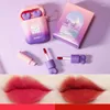 Lucidalabbra Airpods Color Set Matte Velvet Liquid Lipstick Waterproof 3-color 2-in-1 Cosmetics