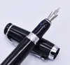 Pens Duke Tutor Metal Black Fountain Pen White Pearl on Top Ink Pen Iraurita Medium Nib 0,7 mm Business Office School Gift Stationery