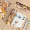 Сумки Alphonse Maria Mudy World знаменитая картина Rolling Pencil Case Crayon Fabric Pencil Bag Сумка для ручки ручки