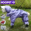 Dog Apparel HOOPET 4 Colors Raincoat Outdoor Puppy XS 2XL Waterproof For Dogs Pet Jumpsuit Clothes Supplies 230628