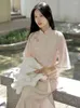 エスニック服のロンゲチパオ改善チョンサム女性中国スタイルのドレスフレアスリーブベスティドスサマードレスエレガントな衣装QIPAOS