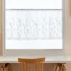 Curtain YOUZI 1PC Embroidered Floral Window Curtains Rod Pocket Light Filtering Sheer Drapes Elegant Home Decoration