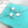 Pendant Necklaces key heart necklace female stainless steel couple big blue pink green pendant jewelry for neck gift for girlfriend accessories wholesale Z230629