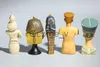 Minifig High quality action figure ancient Egyptian Pharaoh Tutankhamun Egypt Cleopatra Princess bust model doll home decorations J230629