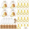 Öppnar Fotavtryck Keychain Bottle Opener Baby Shower Favors för gästtillbehör och dekorationer med Organza -väskor Taggar Rope XB1 Drop DH2FL